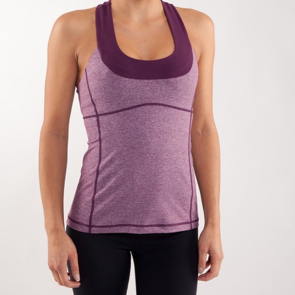 lululemon athletica Tops - Lululemon Scoop Neck Tank Heathered Plum / Plum size 8 women's